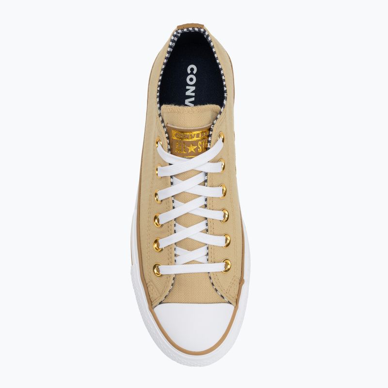 Moteriški sportiniai bateliai Converse Chuck Taylor All Star Lift Platform Herringbone Stripe utility sunflower/trek tan 5