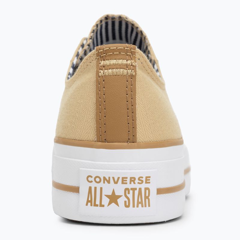 Moteriški sportiniai bateliai Converse Chuck Taylor All Star Lift Platform Herringbone Stripe utility sunflower/trek tan 6