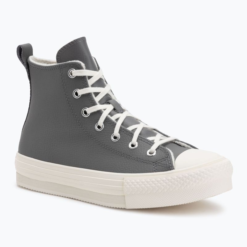 Moteriški sportbačiai Converse Chuck Taylor All Star EVA Lift Platform Leather sharkskin/warm quarry/egret