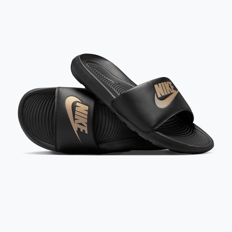 Vyriškos šlepetės Nike Victori One Slide black/metallic gold 5