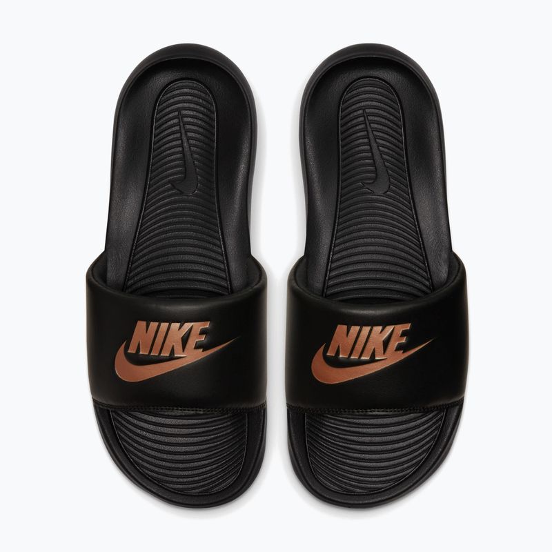 Moteriškos šlepetės Nike Victori One Slide black/black/metallic red bronze 4