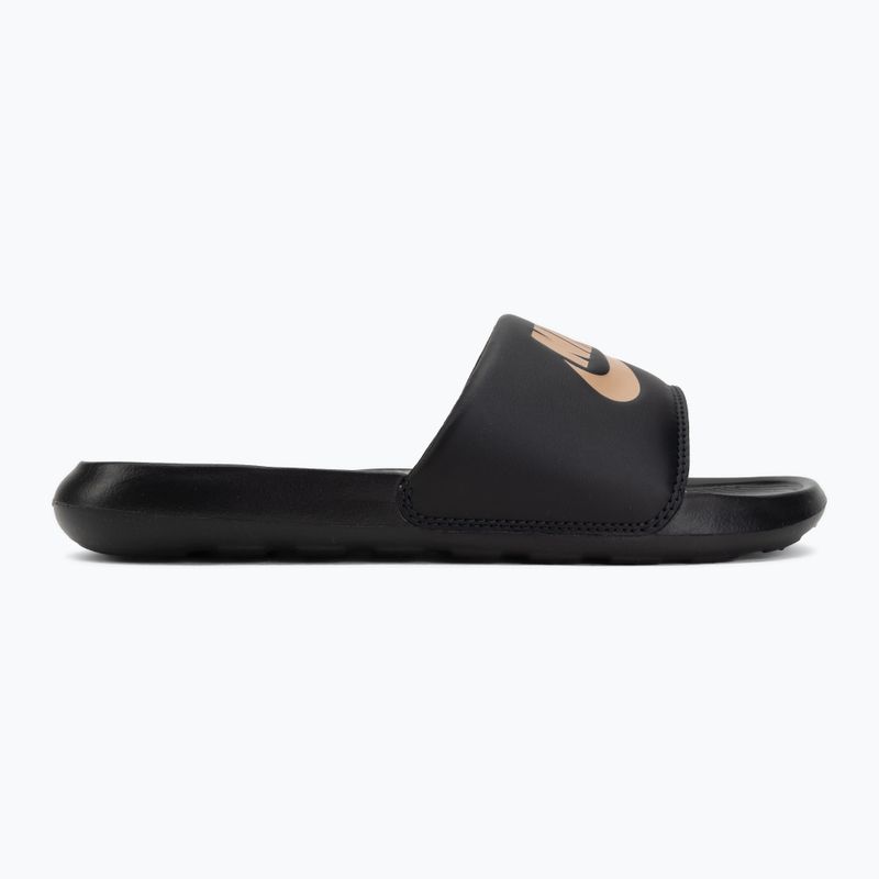 Moteriškos šlepetės Nike Victori One Slide black/black/metallic red bronze 2
