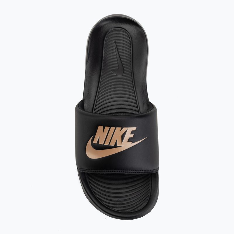 Moteriškos šlepetės Nike Victori One Slide black/black/metallic red bronze 5