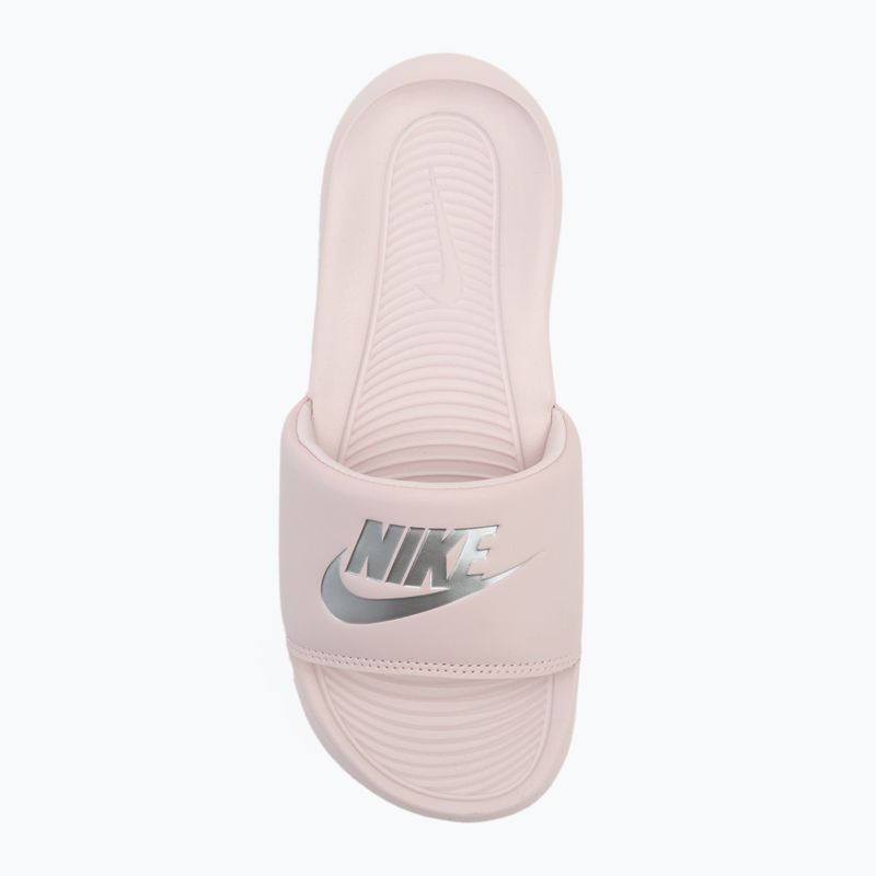 Moteriškos šlepetės Nike Victori One Slide barely rose/barely rose/metallic silver 5