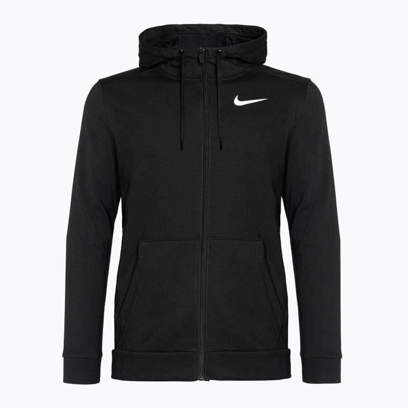 Vyriškas džemperis Nike Dri-Fit Hooded Fitness Full Zip Fleece black/white