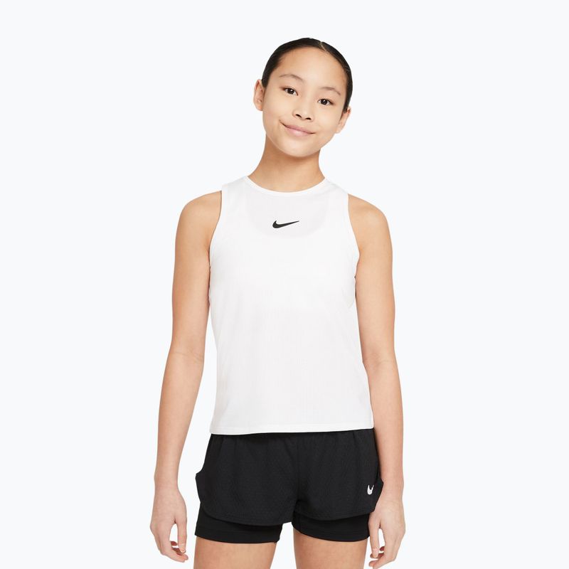 Vaikiški teniso marškinėliai Nike Victory white/white/black