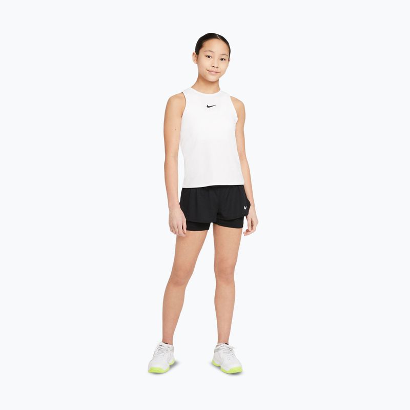 Vaikiški teniso marškinėliai Nike Victory white/white/black 3