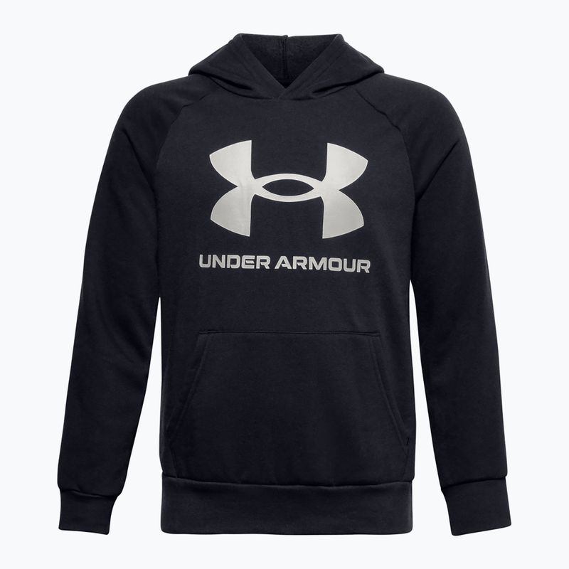 Under Armour vaikiška striukė su gobtuvu Rival Fleece Hoodie black 1357585