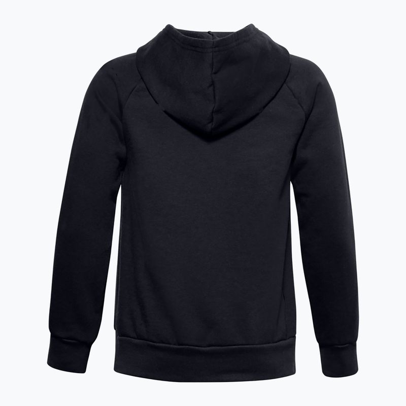 Under Armour vaikiška striukė su gobtuvu Rival Fleece Hoodie black 1357585 2