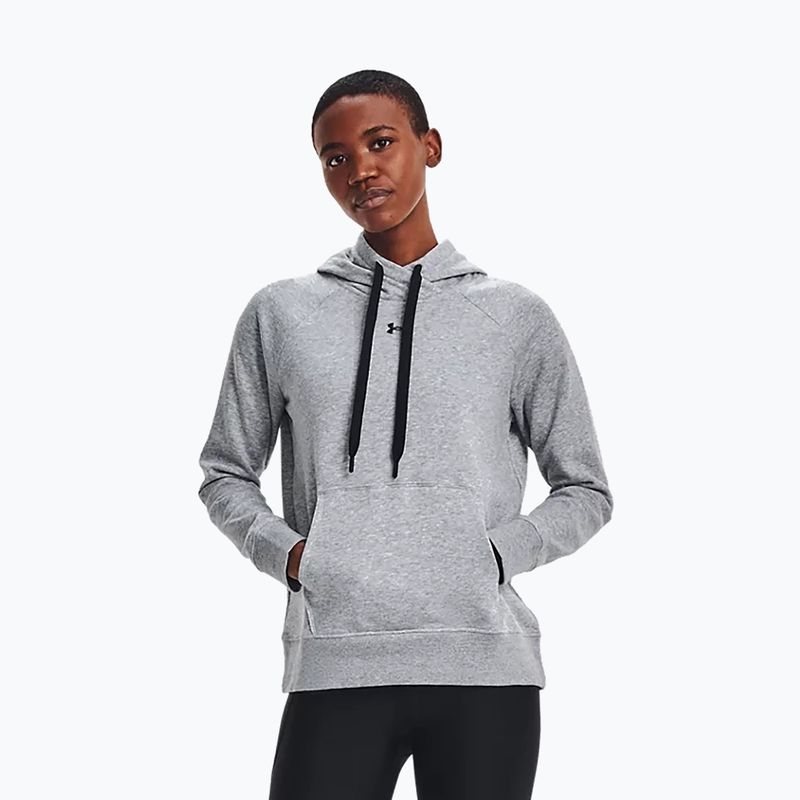 Moteriška Under Armour Rival Fleece Hb striukė su gobtuvu pilka 1356317 3