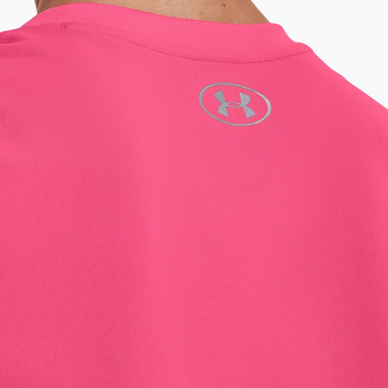 Under Armour Tech SSV moteriški treniruočių marškinėliai - Solid 653 pink/silver 1255839 5
