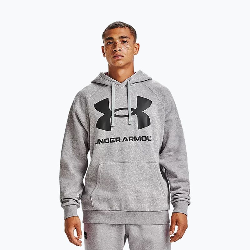 Under Armour vyriškas džemperis su gobtuvu Rival Fleece Big Logo Hd pilkas 1357093