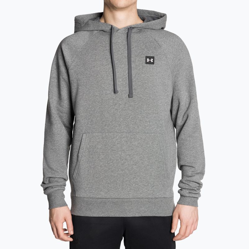 Vyriškas džemperis Under Armour Rival Hoodie pitch gray light heather/onyx white 2