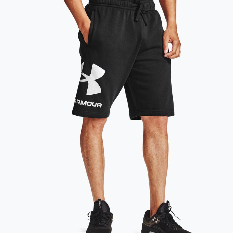 Under Armour Rival Fleece vyriški treniruočių šortai juodi 1357118