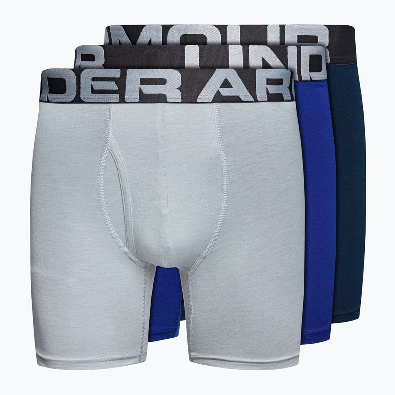 Under Armour Charged Cotton 6 vyriški boksininko šortai 3 vnt., mėlyni 1363617