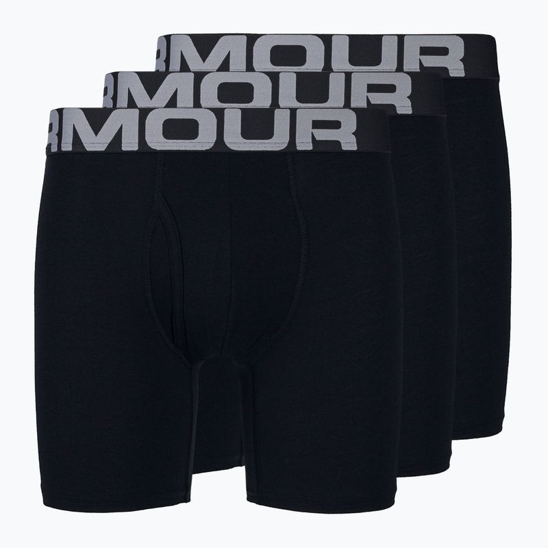 Under Armour vyriški medvilniniai šortai Charged Cotton 6 in 3 Pack, juodi UAR-1363617001