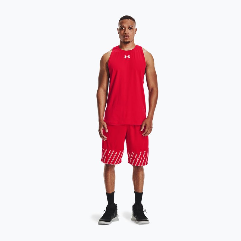 Vyriški krepšinio marškinėliai Under Armour Baseline Cotton Tank red/white/white 2