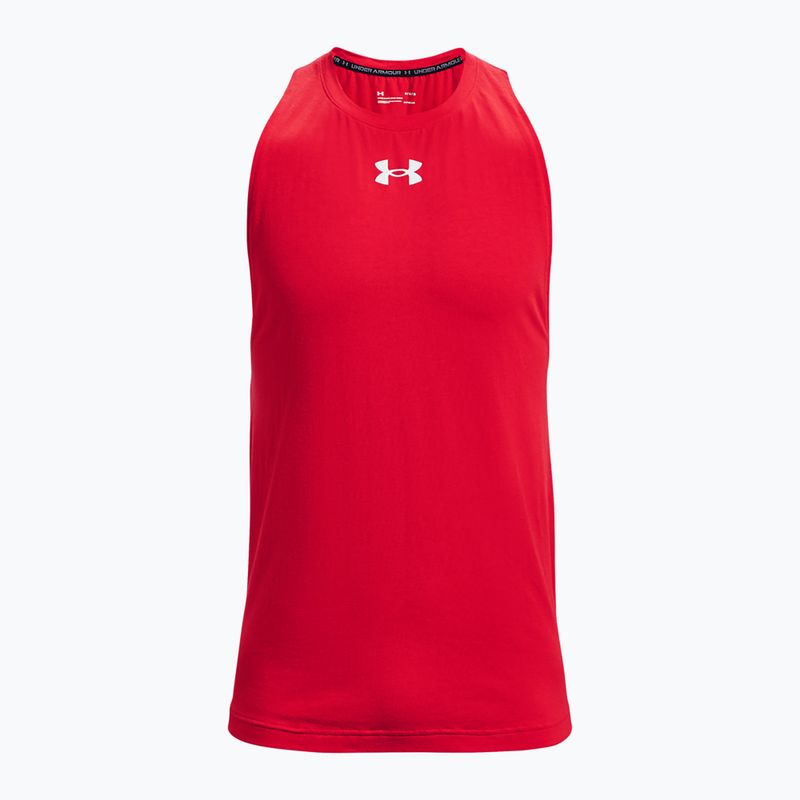 Vyriški krepšinio marškinėliai Under Armour Baseline Cotton Tank red/white/white 5