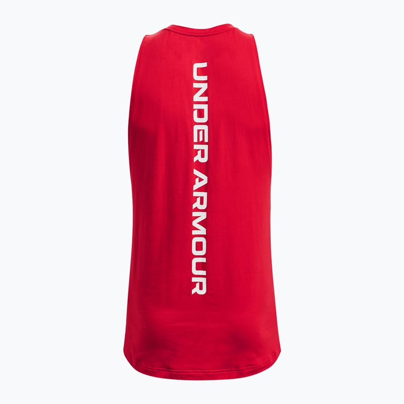 Vyriški krepšinio marškinėliai Under Armour Baseline Cotton Tank red/white/white 6