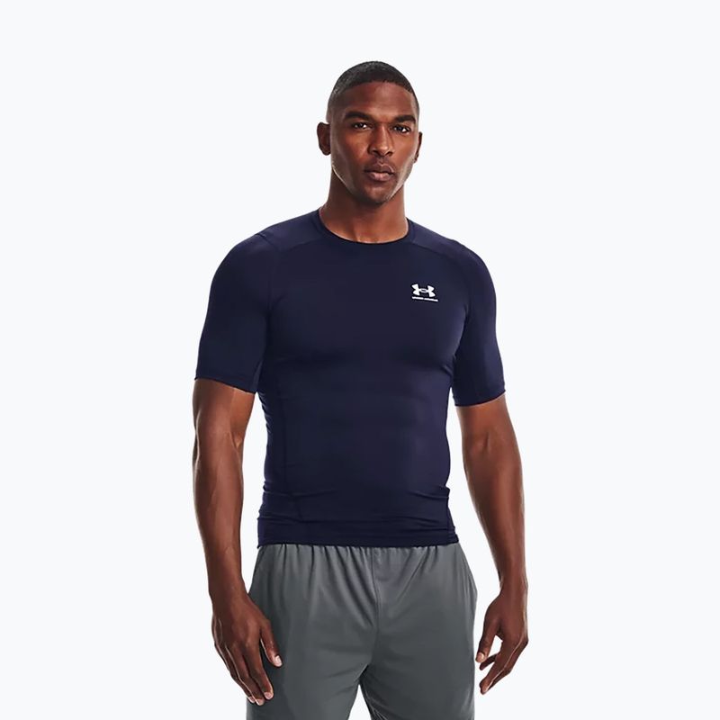 Under Armour vyriški treniruočių marškinėliai Ua Hg Armour Comp SS navy blue 1361518-410