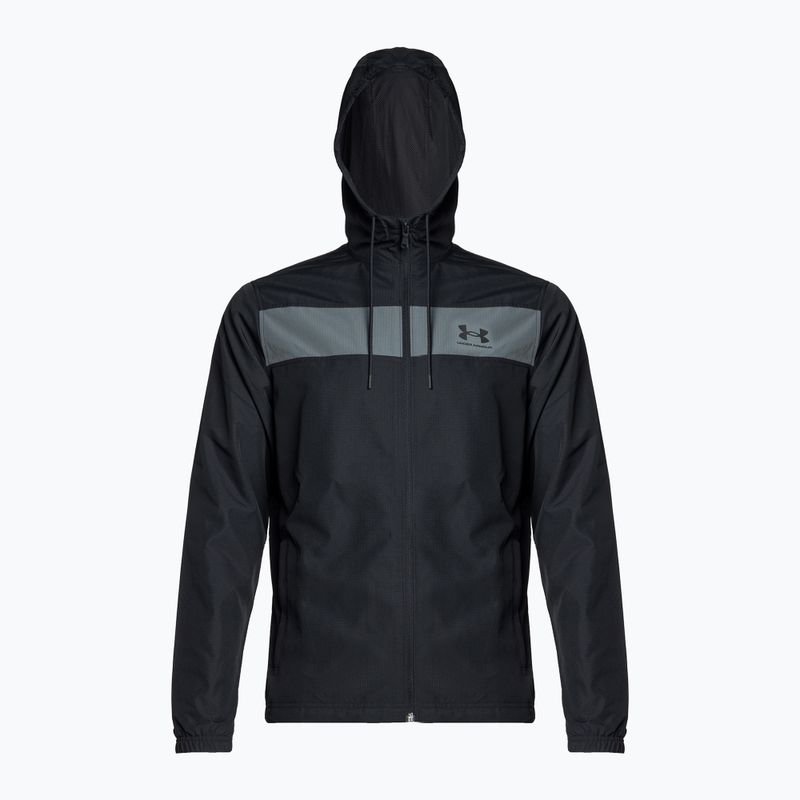 Under Armour Sportstyle Windbreaker vyriška treniruočių striukė juoda 1361621