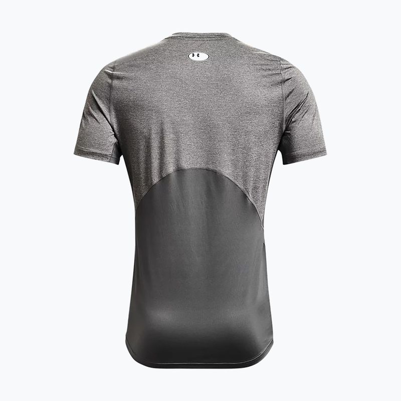 Vyriški Under Armour HeatGear Armour Fitted pilki treniruočių marškinėliai 1361683 6