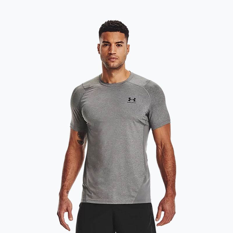 Vyriški Under Armour HeatGear Armour Fitted pilki treniruočių marškinėliai 1361683