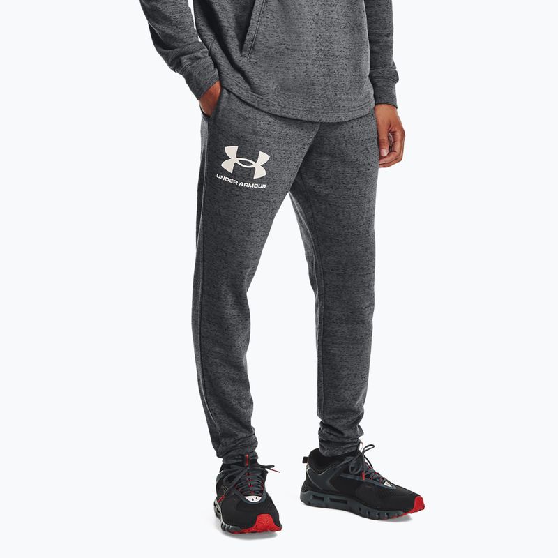 Vyriškos kelnės Under Armour Ua Rival Terry Jogger pitch gray light heather/onyx white