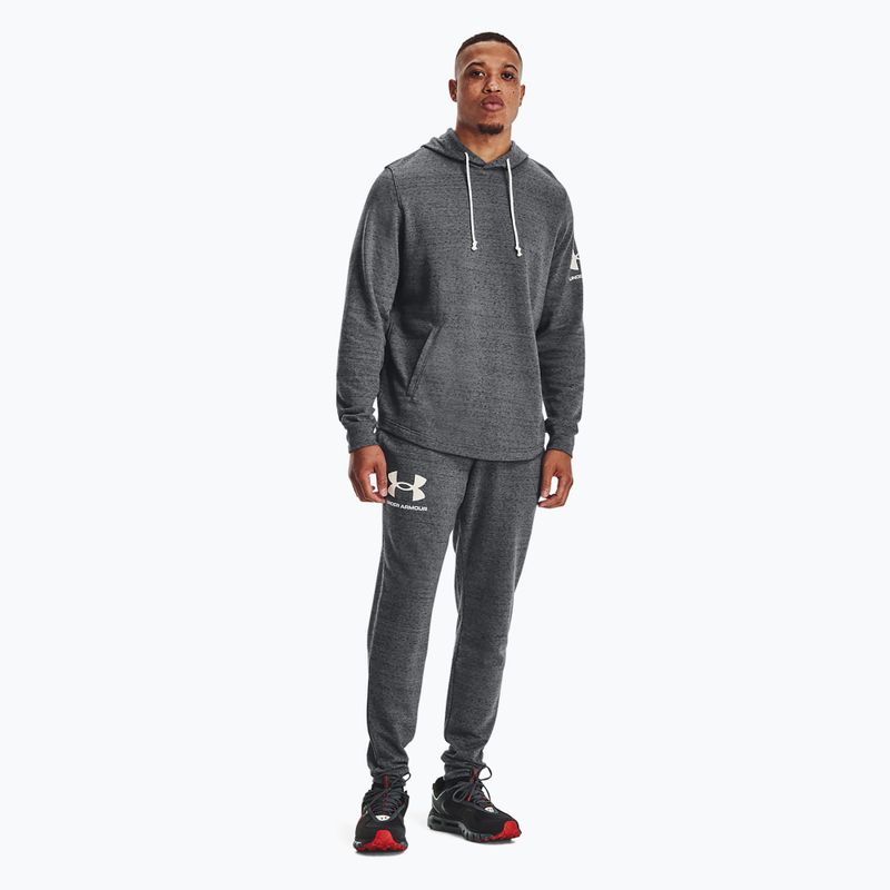 Vyriškos kelnės Under Armour Ua Rival Terry Jogger pitch gray light heather/onyx white 2