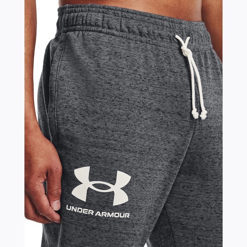 Vyriškos kelnės Under Armour Ua Rival Terry Jogger pitch gray light heather/onyx white 4