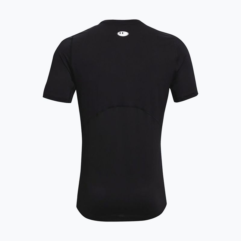 Under Armour HeatGear Armour Fitted vyriški treniruočių marškinėliai juodi 1361683 6
