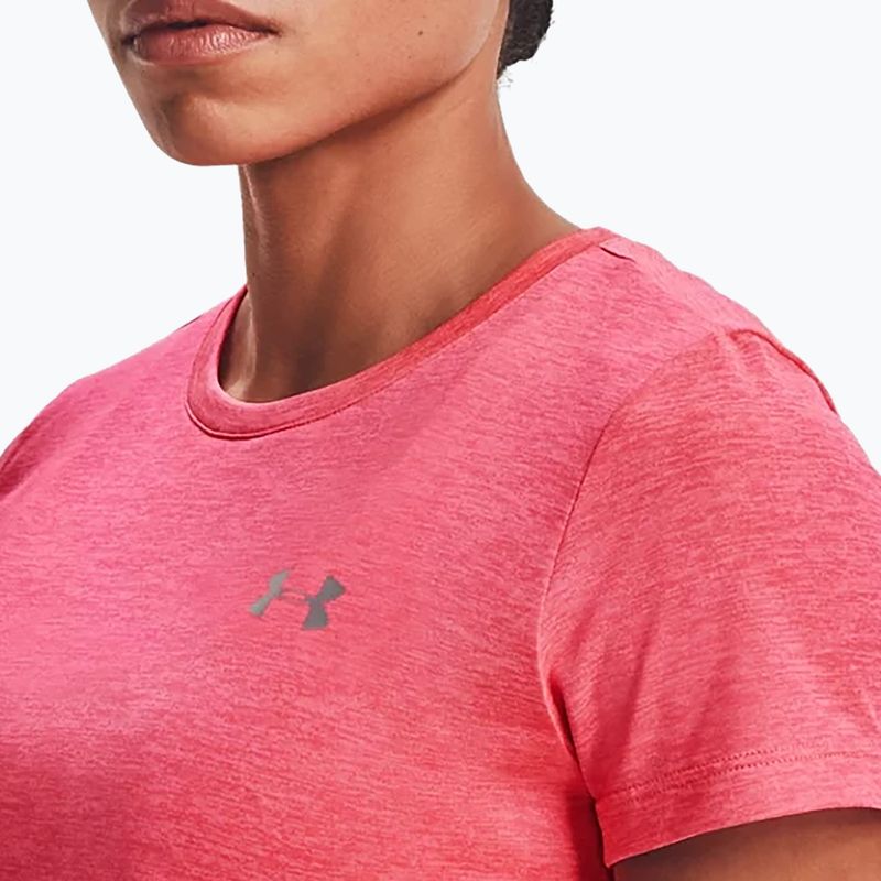 Under Armour Tech SSC moteriški treniruočių marškinėliai rožinės spalvos 1277206-653 4