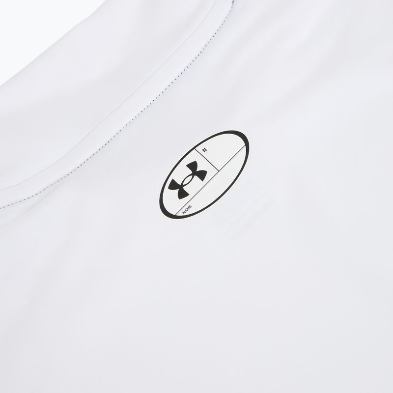 Vyriški treniruočių marškinėliai Under Armour HG Armour Comp Mock SL castlerock/white 4