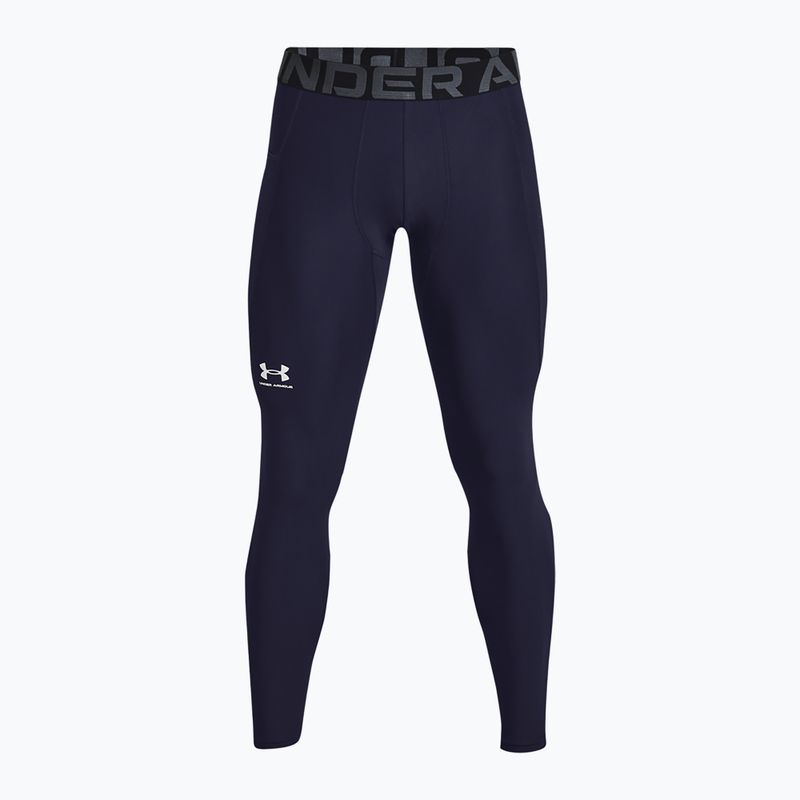 Moteriškos treniruočių tamprės Under Armour HeatGear midnight navy/white 5