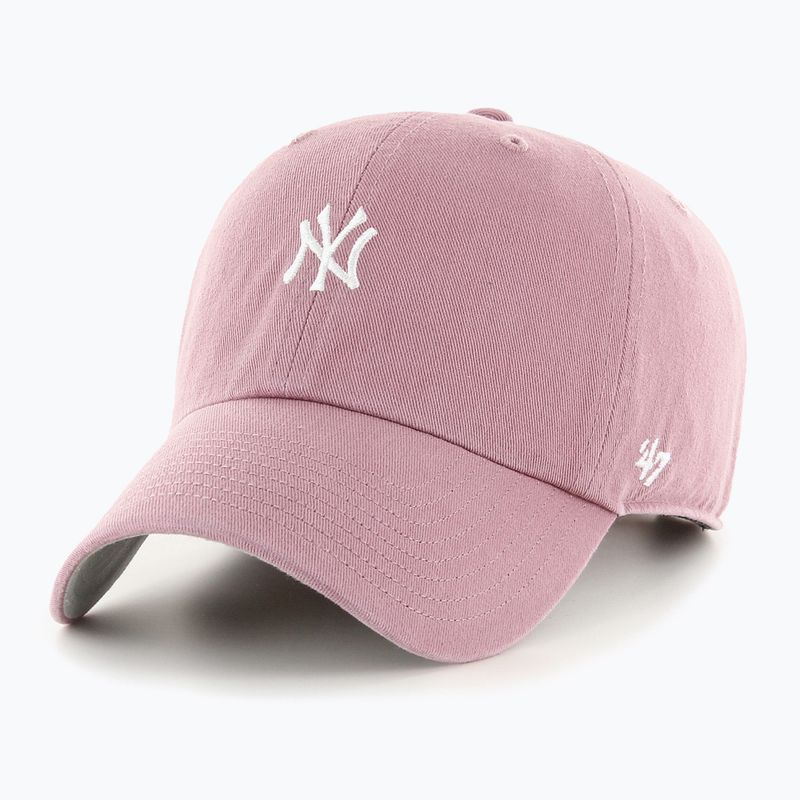 Kepuraitė su snapeliu 47 Brand MLB New York Yankees Base Runner CLEAN UP mauve
