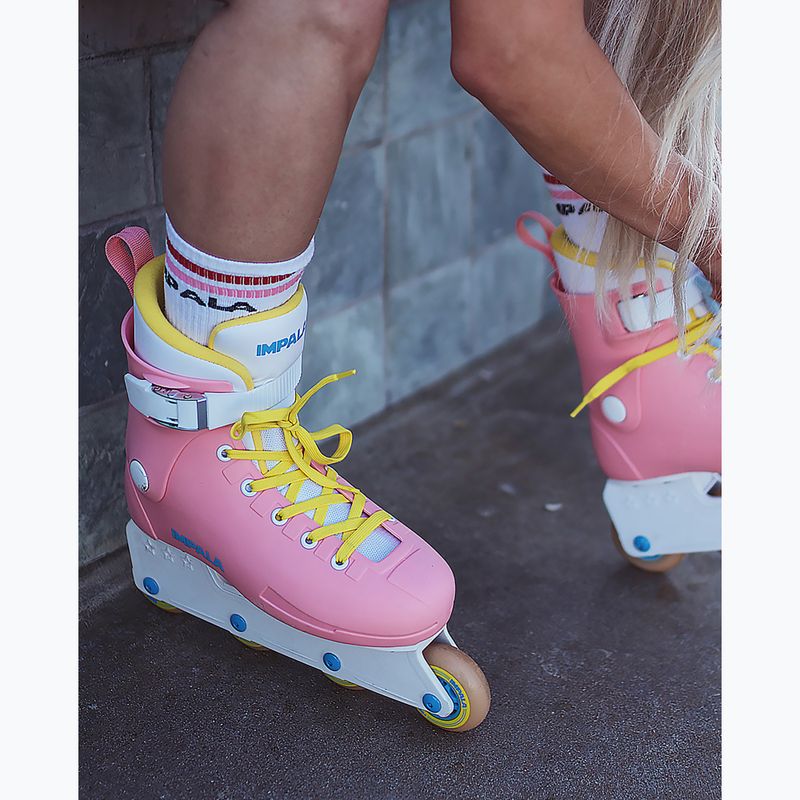 Moteriški riedučiai IMPALA Lightspeed Inline Skate pink yellow 7