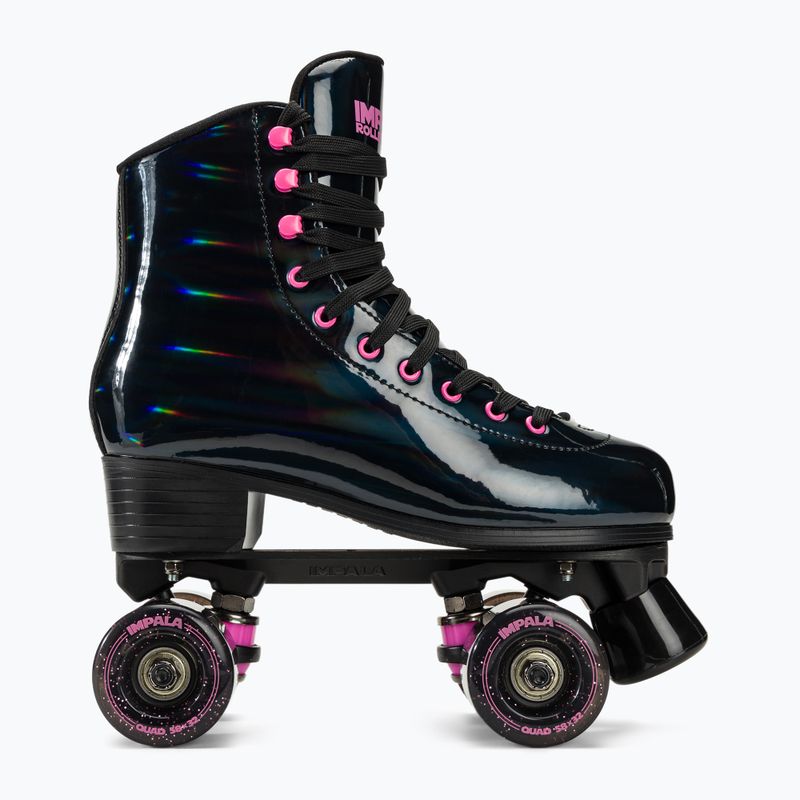 Moteriškos ratukinės pačiūžos IMPALA Quad Skate black holographic 2