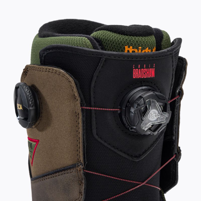 Vyriški ThirtyTwo Lashed Double Boa Bradshaw '22 rudos spalvos snieglenčių batai 8105000481 6