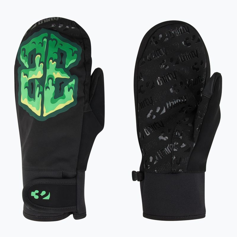Vyriškos snieglenčių pirštinės ThirtyTwo Gateway Mitt black/green