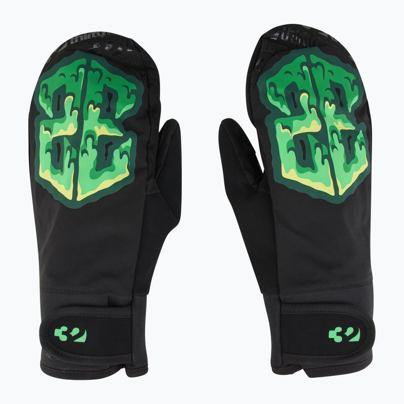 Vyriškos snieglenčių pirštinės ThirtyTwo Gateway Mitt black/green 2
