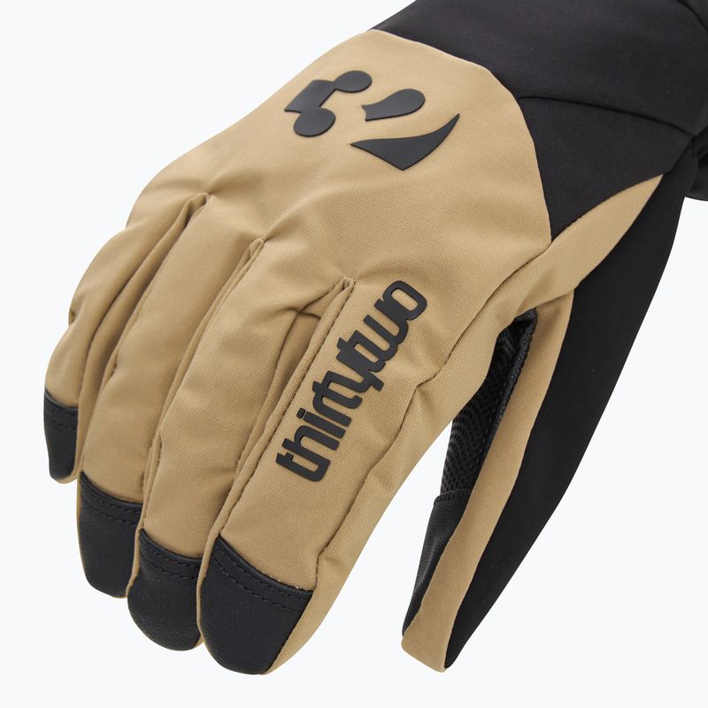 Vyriškos snieglenčių pirštinės ThirtyTwo Lashed Glove khaki 4