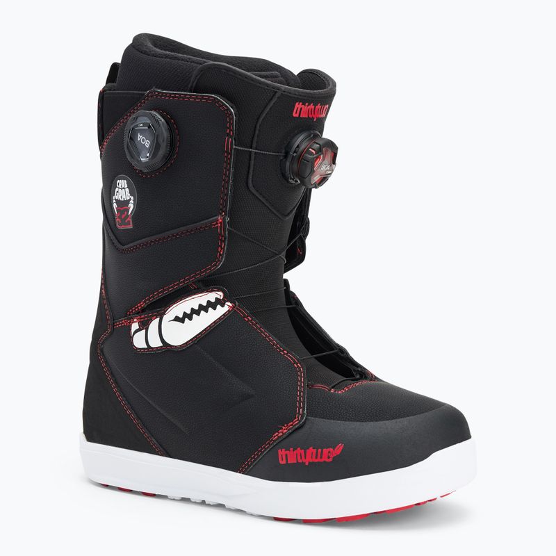Vyriški snieglenčių batai ThirtyTwo Lashed Double Boa Crab Grab '24 black/white/red