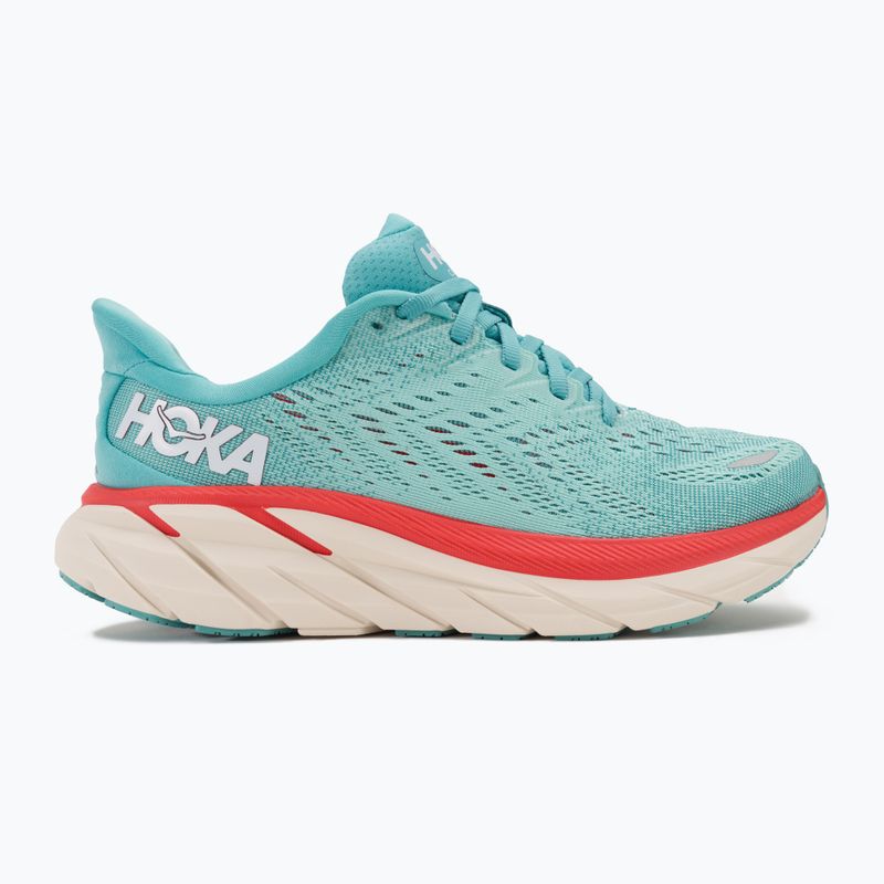 Moteriški bėgimo bateliai HOKA Clifton 8 Wide aquarelle/eggshell blue 2
