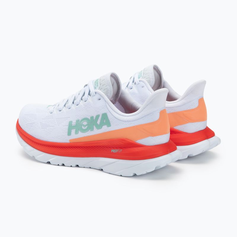 Moteriški bėgimo bateliai HOKA Mach 4 white/fiesta 3