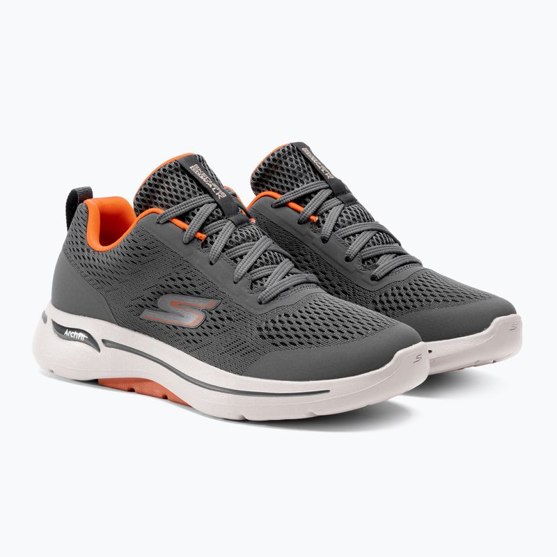 Vyriški batai SKECHERS Go Walk Arch Fit Idyllic charcoal/white/orange 4