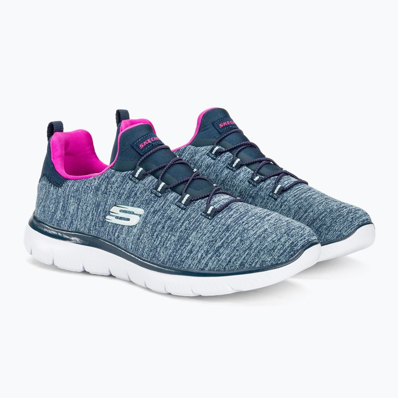 Moteriški batai SKECHERS Summits Quick Getaway navy/hot pink 4