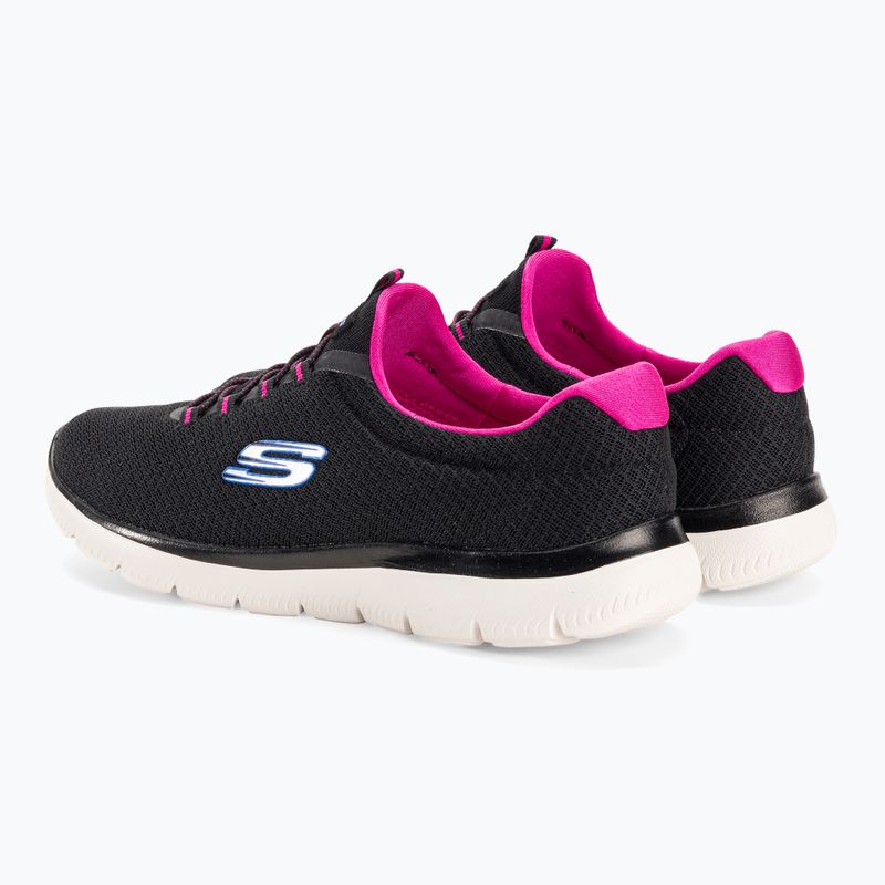 Moteriški treniruočių bateliai SKECHERS Summits black/hot pink 3