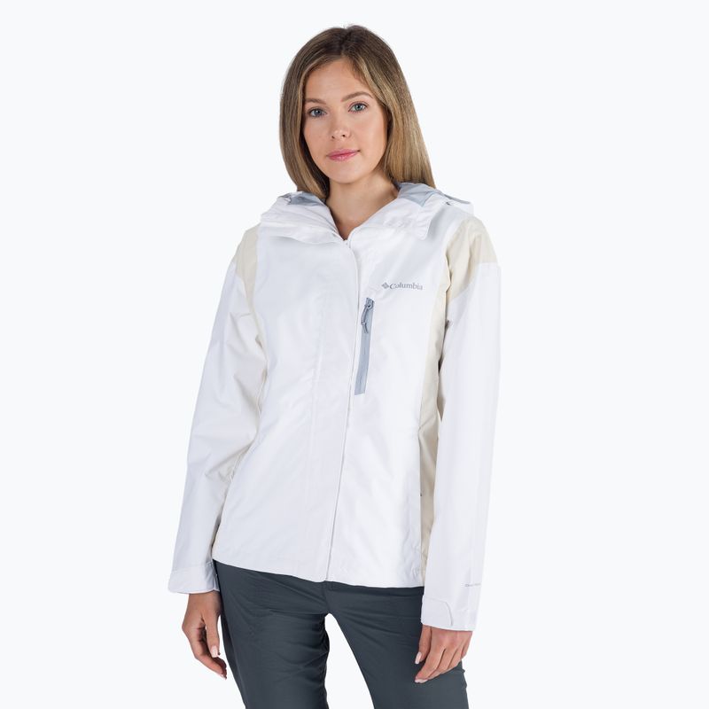 Columbia moteriška striukė nuo lietaus Hikebound 100 white 1989253