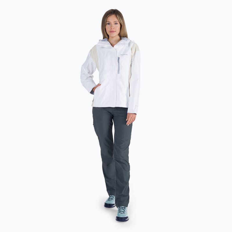 Columbia moteriška striukė nuo lietaus Hikebound 100 white 1989253 2