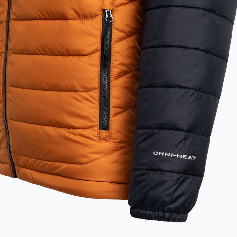 Columbia Powder Lite vyriška pūkinė striukė su gobtuvu Orange/Black 1693931 4